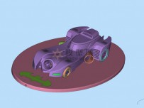 可组装的蝙蝠车三维模型图
